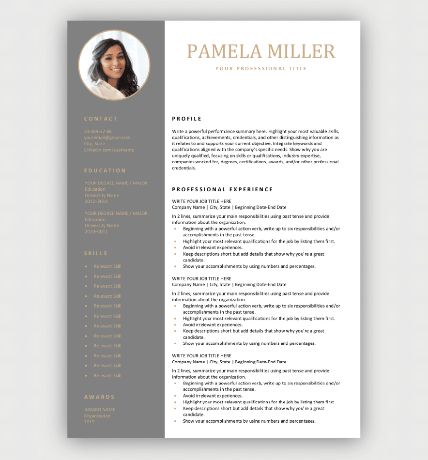 Free Resume Templates For Microsoft Word Download Now