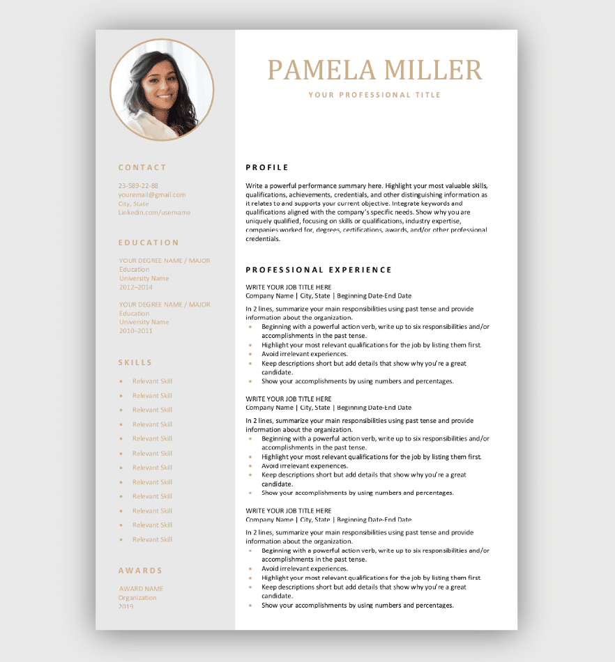 Editable Resume