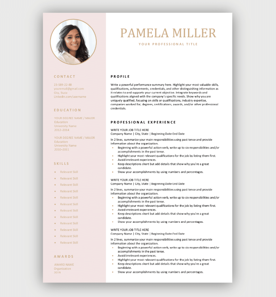 Free Resume Templates For Microsoft Word Download Now