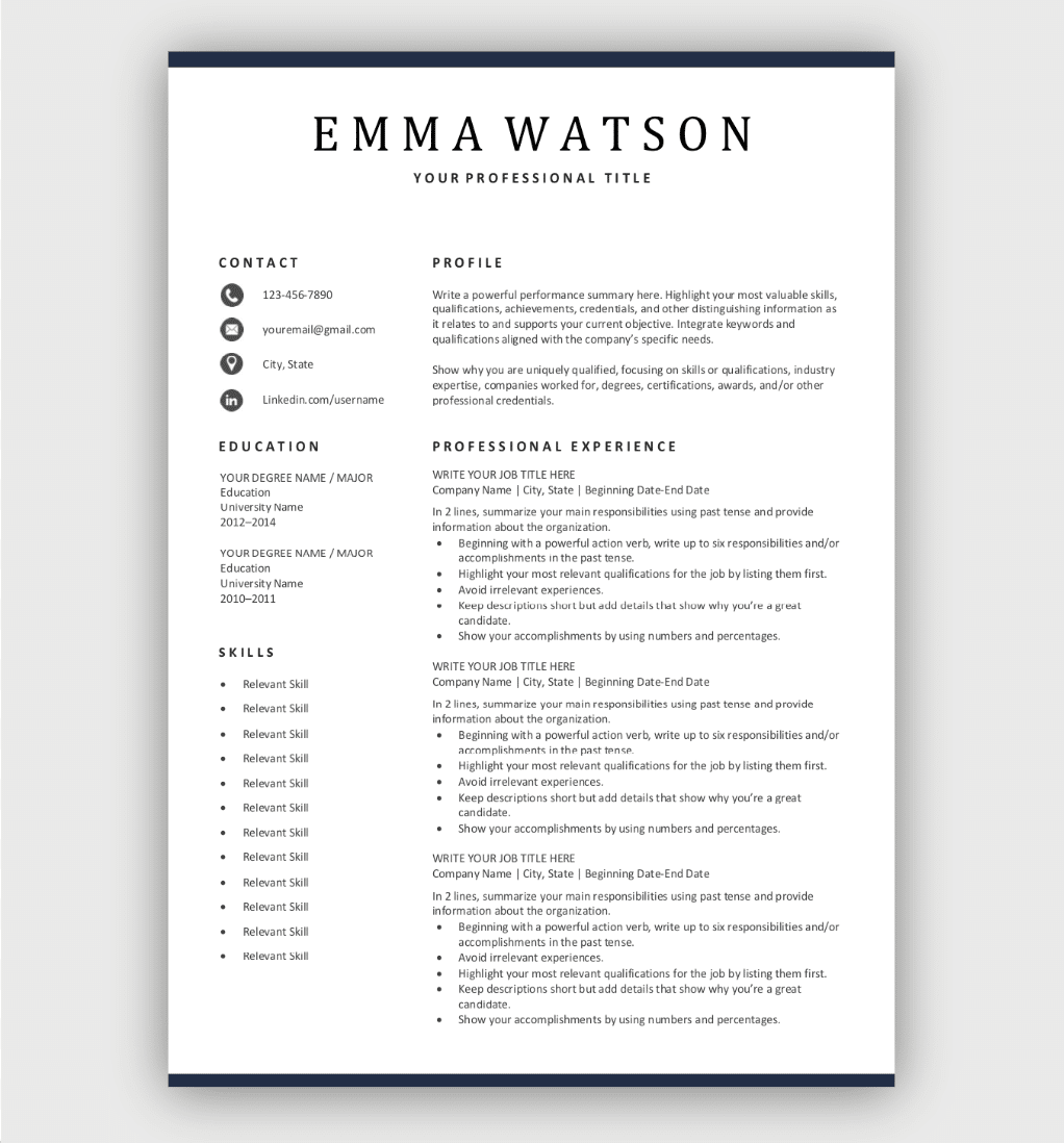 Skills Based Resume Template Microsoft Word from wemeancareer.com