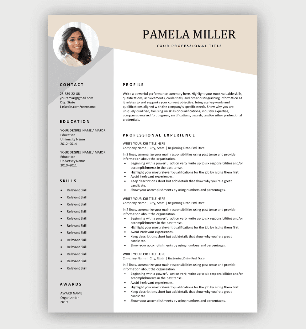 Modern Resume Template  Download for Free