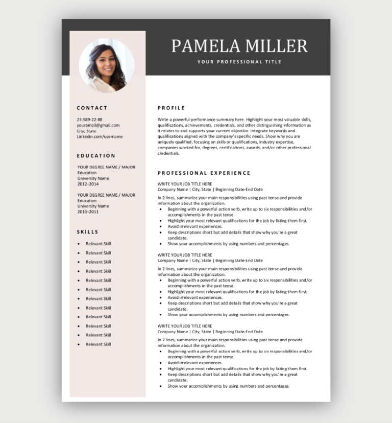 Modern Resume Template - Download for Free