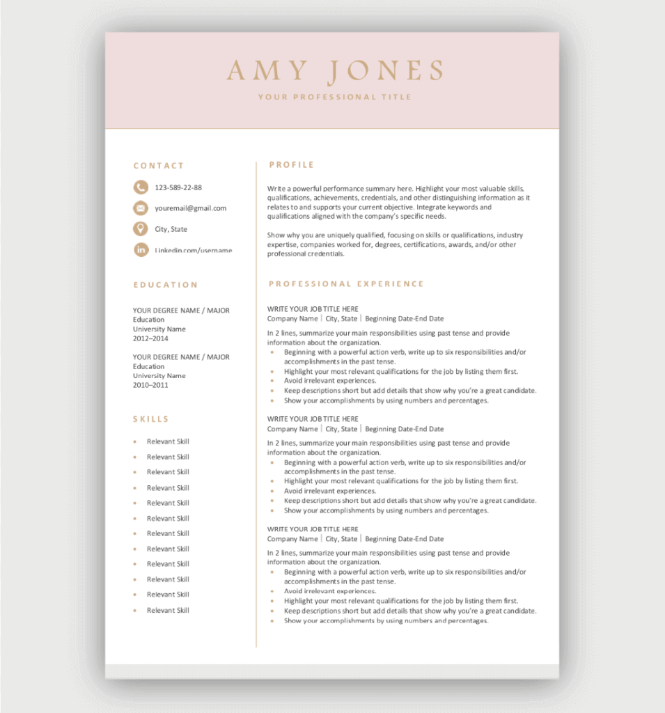 Resume Templates | Free Download | Customize in Microsoft Word
