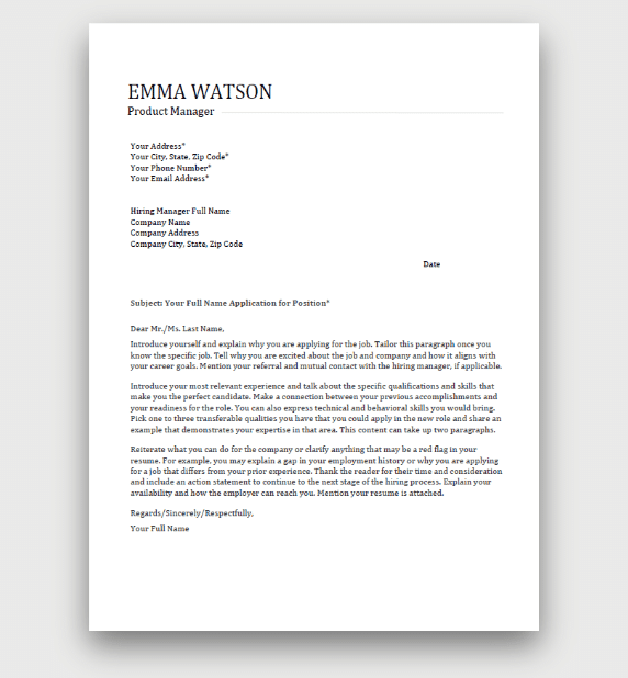 Free Cover Letter Templates to Download