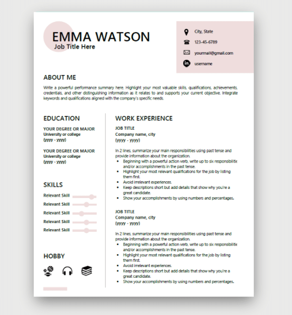 Free Resume Templates | Download Now