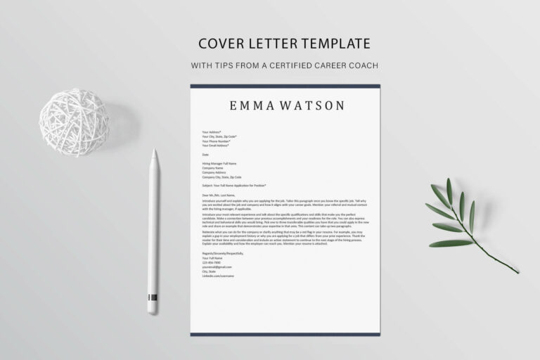 2 & 3 Page Resume + Matching Cover Letter | Word or Pages